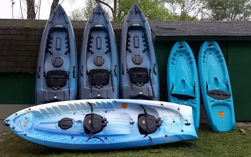 kayaks available for rental at Beaver RV Park and Campground